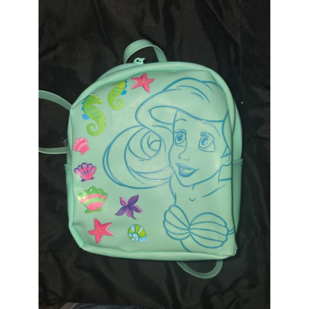 Disney little mermaid Ariel silicone rubber waterproof mini backpack bookbag bag